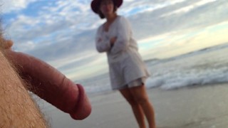 Beach Cum Surprise - Wank World Presents Best CFNM Porn Videos